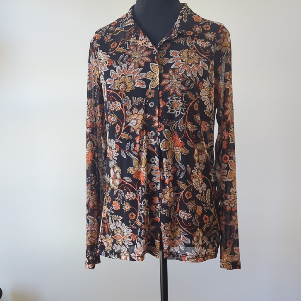 Floral Long Sleeve Women's Top